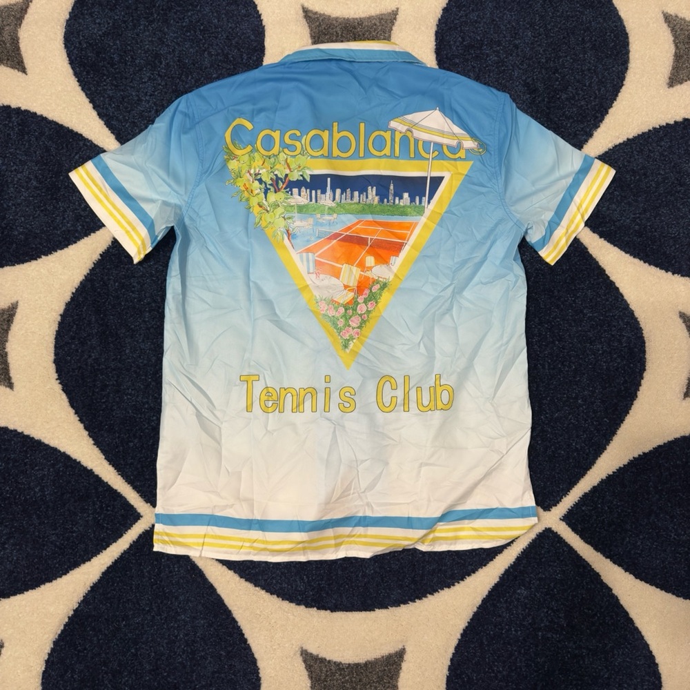 Casablanca Blue Yellow Tennis Club Set Men’s Large - Picture 4 of 7